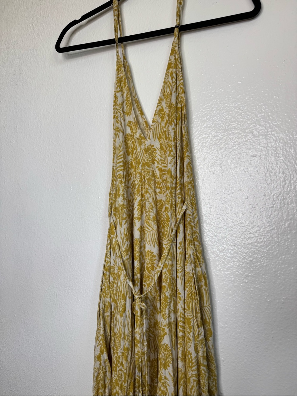 Black Market - Yellow Floral Spaghetti-Strap Boho Jumpsuit - Picture 11 of 13